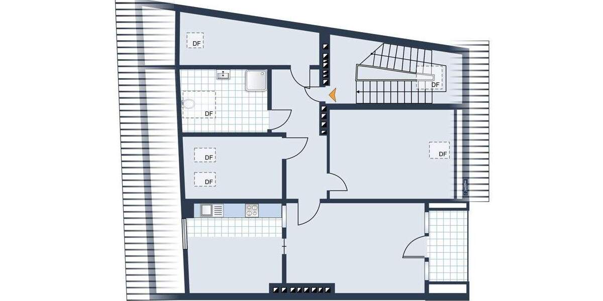 Etagenwohnung Bielefeld Innenstadt - 3 Zimmer, 91 m&sup2;, 820&euro; | Angebot:25929323