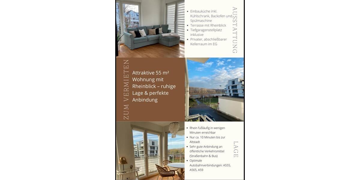 Etagenwohnung Wachtberg - 2 Zimmer, 55 m&sup2;, 1.150&euro; | Angebot:25766921