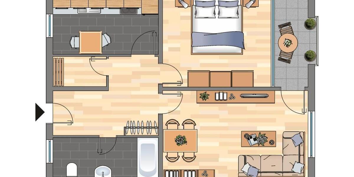 Erdgeschoßwohnung Velbert Velbert-Mitte - 2 Zimmer, 67 m&sup2;, 499&euro; | Angebot:25177336