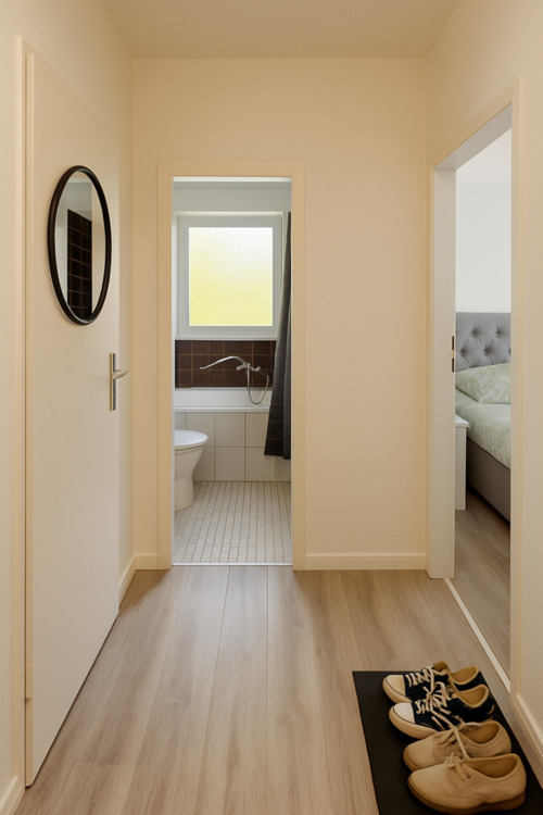 Moderne 2-Zimmer-Wohnung mit Balkon & Klimaanlage in MG-Hardt zimmer