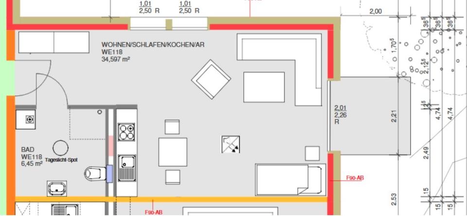 Etagenwohnung Heilbad Heiligenstadt - 1 Zimmer, 43 m&sup2;, 525&euro; | Angebot:26634626