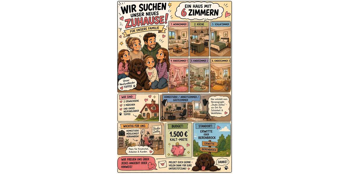 Einfamilienhaus Erwitte - 6 Zimmer, 150 m&sup2;, 1.500&euro; | Angebot:26283576