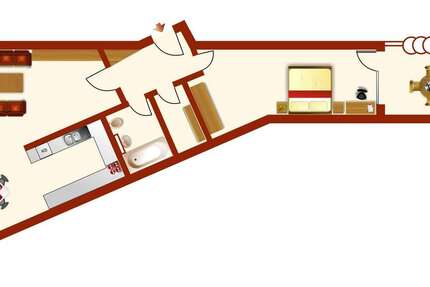 Wohnung Karlsruhe - 2 Zimmer, 72 m&sup2;, 850&euro; | Angebot:26538566