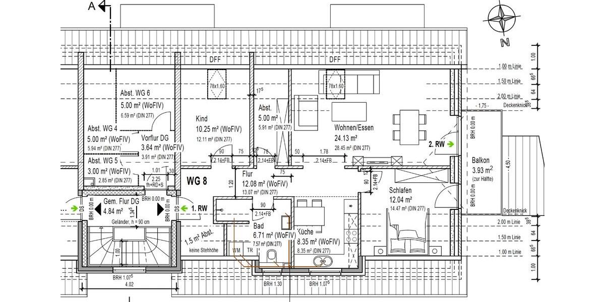 Dachgeschoßwohnung Heide - 3 Zimmer, 85 m&sup2;, 1.150&euro; | Angebot:26301899