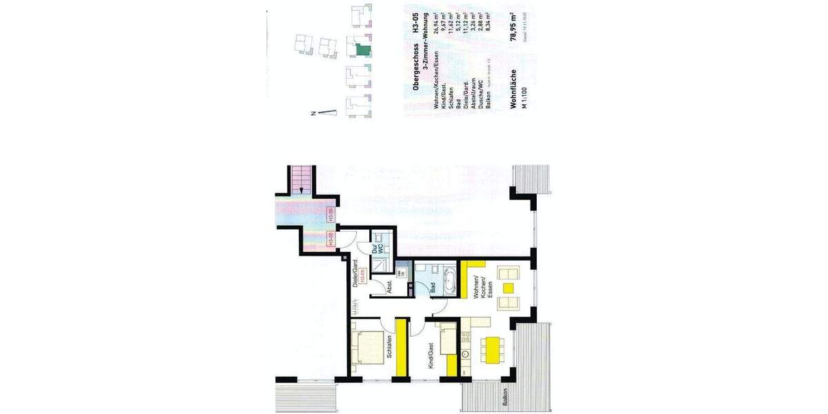 3 Zimmer mit einem großzügiger Balkon direkt am Kurpark 3 zimmer