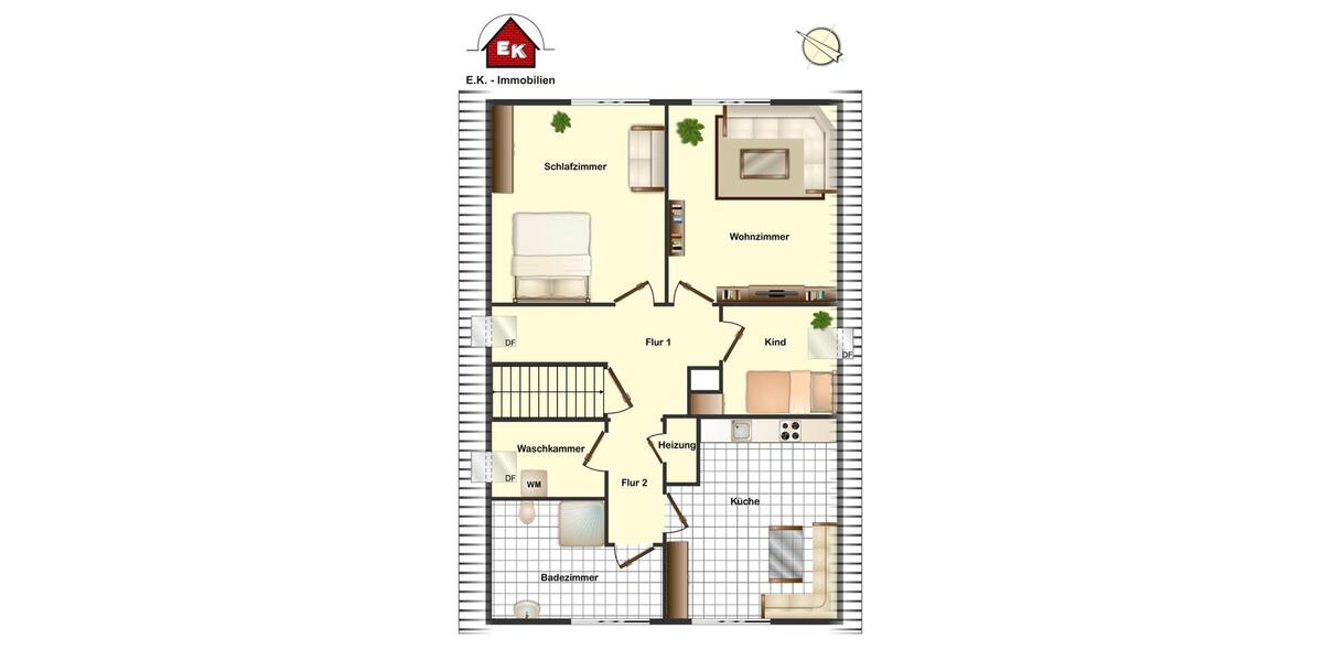 Dachgeschoßwohnung Rhauderfehn - 3 Zimmer, 60 m&sup2;, 600&euro; | Angebot:26660333