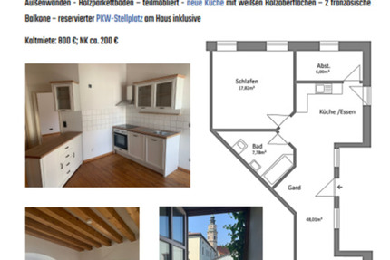 Wohnung Tittmoning - 2.5 Zimmer, 80 m&sup2;, 800&euro; | Angebot:25173855