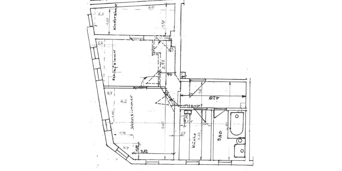 Erdgeschoßwohnung Annaberg-Buchholz Buchholz - 3 Zimmer, 60 m&sup2;, 300&euro; | Angebot:26563580