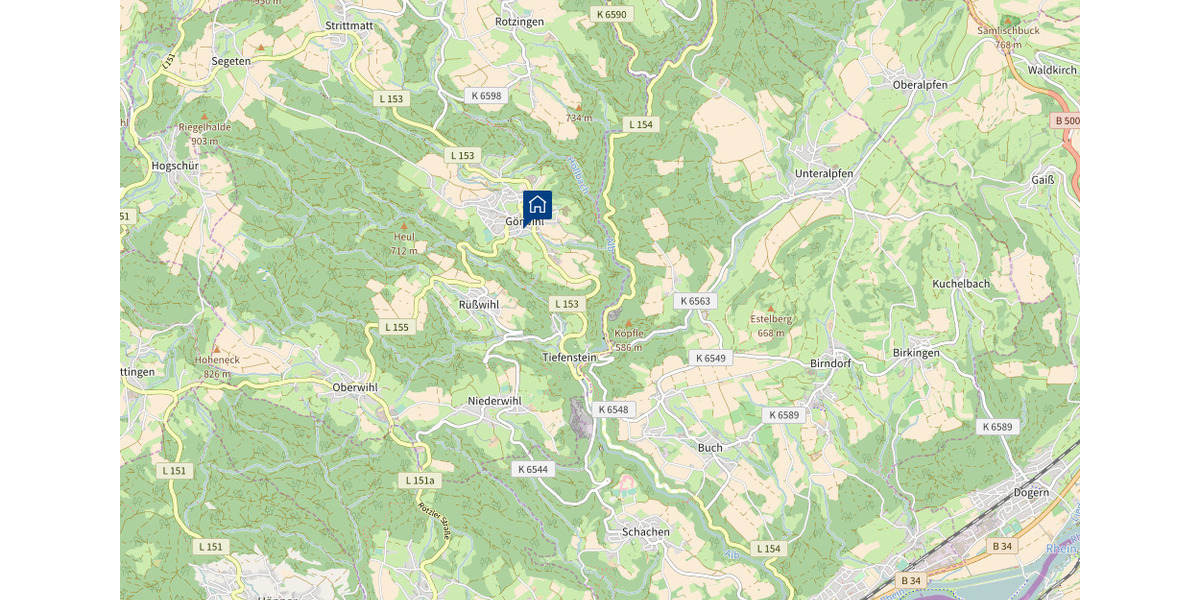 Dachgeschoßwohnung Görwihl - 2.5 Zimmer, 92 m&sup2;, 823&euro; | Angebot:22789626