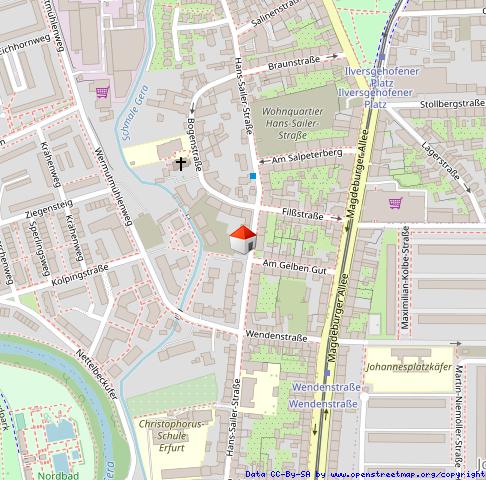 Dachgeschoßwohnung Erfurt Andreasvorstadt - 3 Zimmer, 62 m&sup2;, 560&euro; | Angebot:25366125