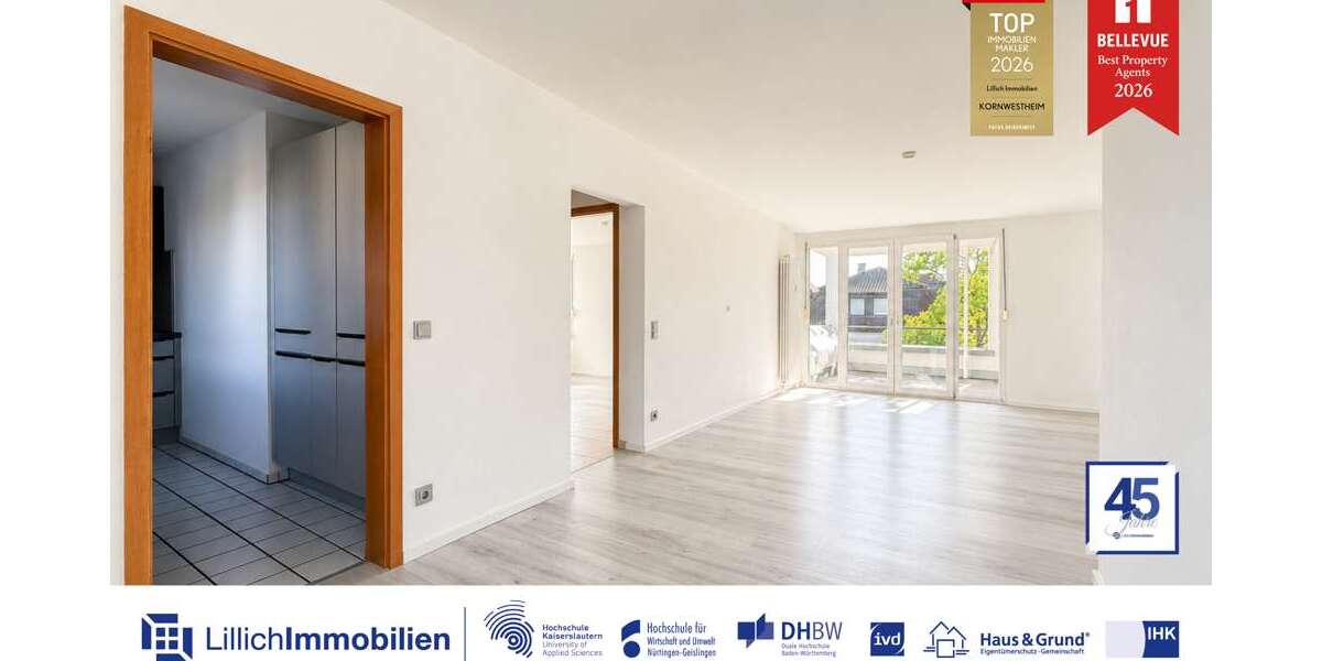 Etagenwohnung Kornwestheim - 3.5 Zimmer, 92 m&sup2;, 1.250&euro; | Angebot:27237956