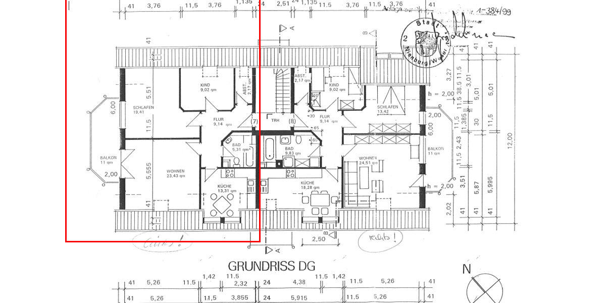 Etagenwohnung Nienburg Holtorf - 3 Zimmer, 89 m&sup2;, 812&euro; | Angebot:26730819