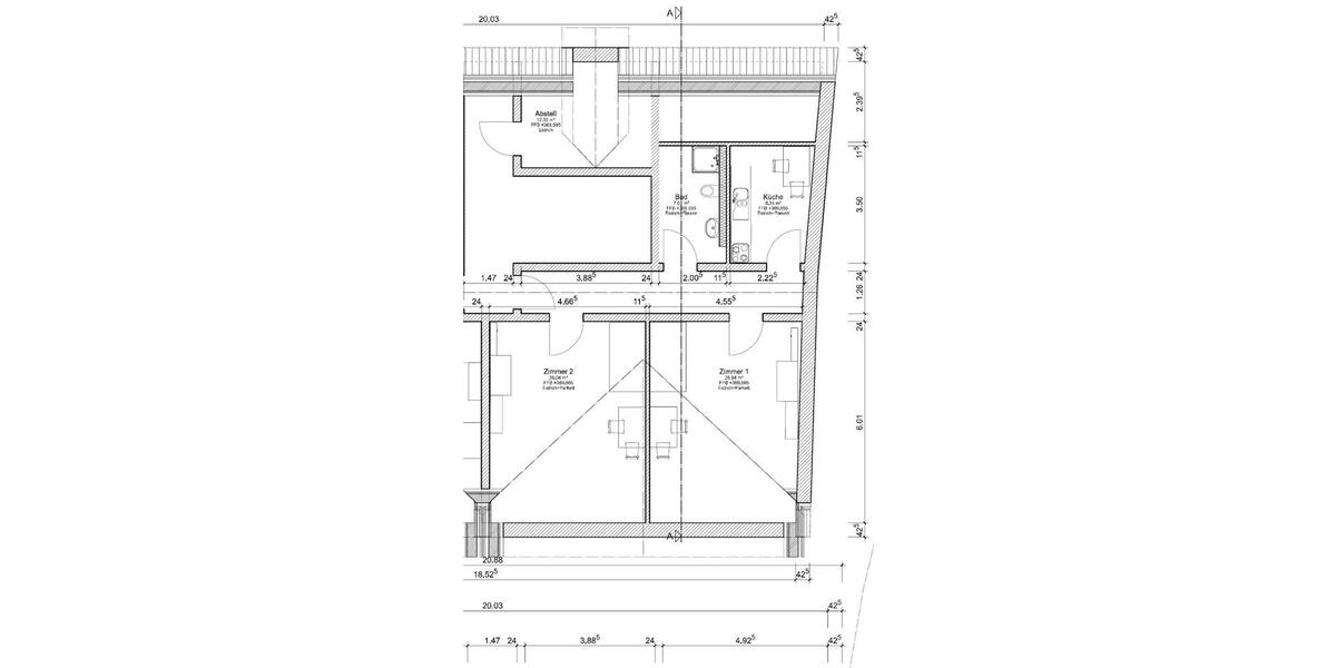 Dachgeschoßwohnung Dietfurt an der Altmühl - 2 Zimmer, 76 m&sup2;, 640&euro; | Angebot:26000073