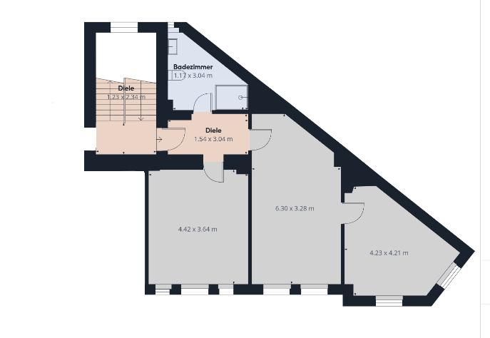 Etagenwohnung Erfurt Andreasvorstadt - 2 Zimmer, 62 m&sup2;, 805&euro; | Angebot:24875457