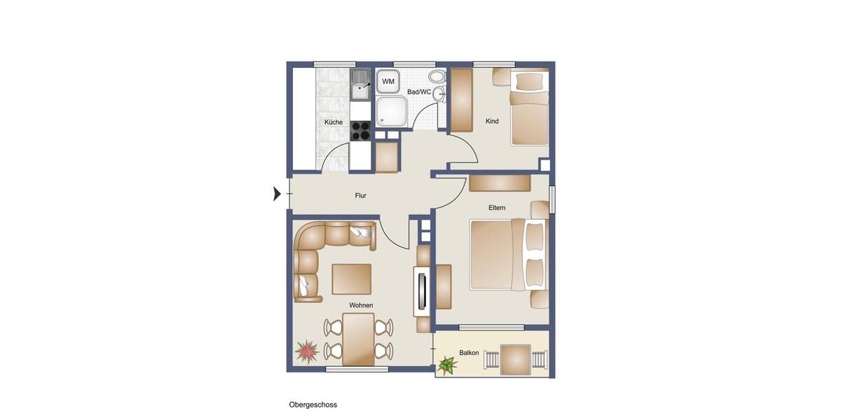Wohnen auf Zeit Freising Ast - 3 Zimmer, 61 m&sup2;, 700&euro; | Angebot:26092725