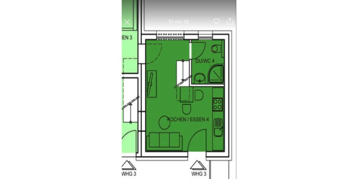 Dachgeschoßwohnung Wissen - 1 Zimmer, 35 m&sup2;, 700&euro; | Angebot:26575985