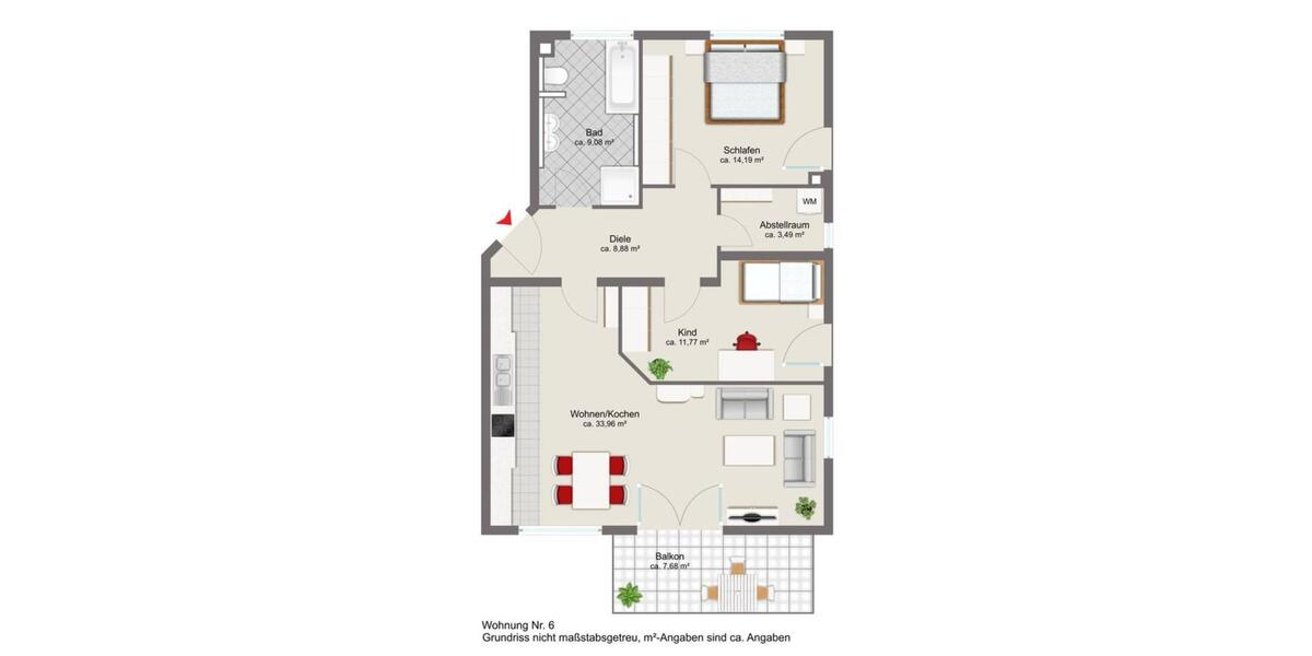 Etagenwohnung Fürstenstein - 3 Zimmer, 85 m&sup2;, 850&euro; | Angebot:24673953