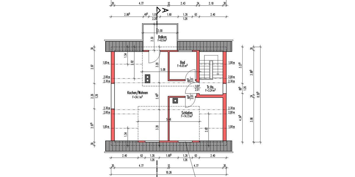 Dachgeschoßwohnung Lübbecke - 2 Zimmer, 60 m&sup2;, 600&euro; | Angebot:24731441