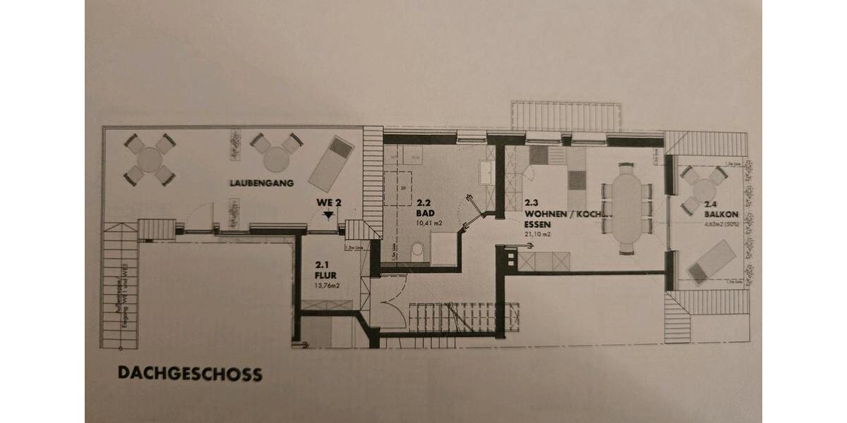 Maisonettenwohnung Eggolsheim - 2 Zimmer, 85 m&sup2;, 1.200&euro; | Angebot:26329493