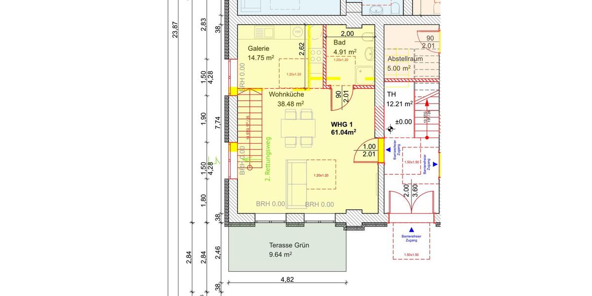 Erdgeschoßwohnung Königs Wusterhausen - 2 Zimmer, 61 m&sup2;, 999&euro; | Angebot:26591734