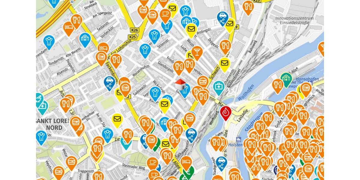 Erdgeschoßwohnung Lübeck Sankt Lorenz Nord - 2 Zimmer, 42 m&sup2;, 635&euro; | Angebot:26000281