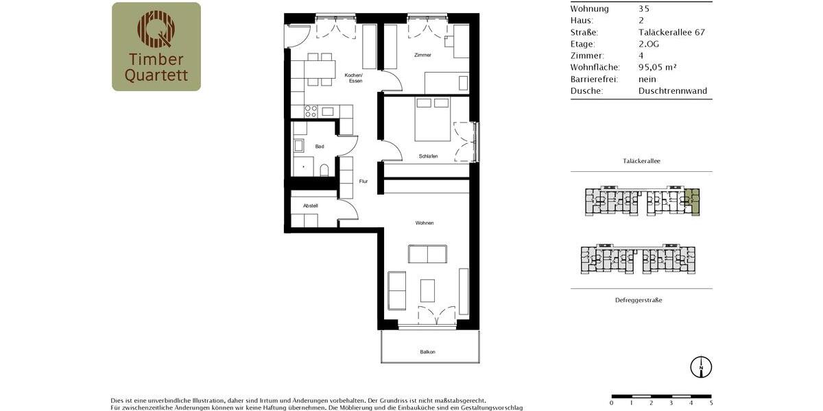 Etagenwohnung Künzelsau - 4 Zimmer, 95 m&sup2;, 670&euro; | Angebot:24416310