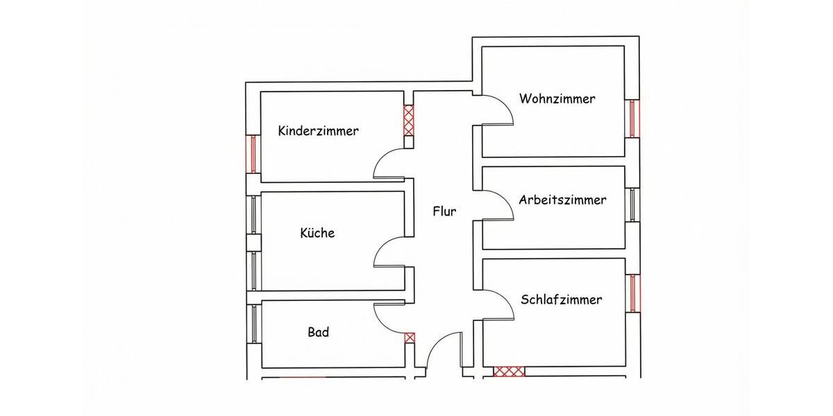 Etagenwohnung Leuna - 4 Zimmer, 80 m&sup2;, 800&euro; | Angebot:26367181
