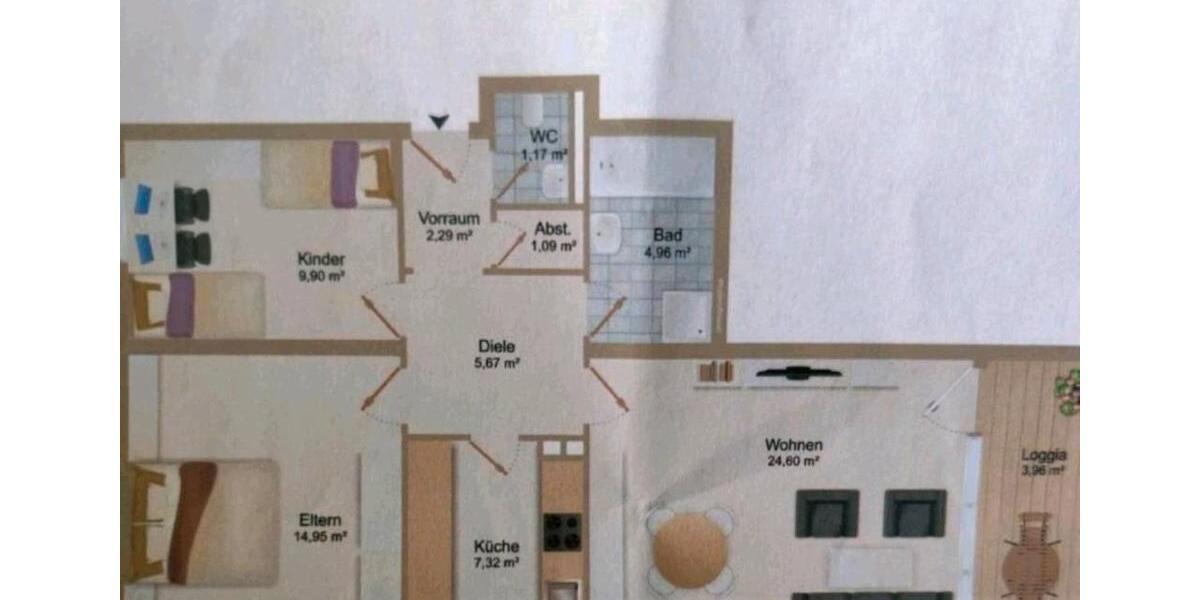 Etagenwohnung Lindenberg im Allgäu - 4 Zimmer, 75 m&sup2;, 1.090&euro; | Angebot:26045101