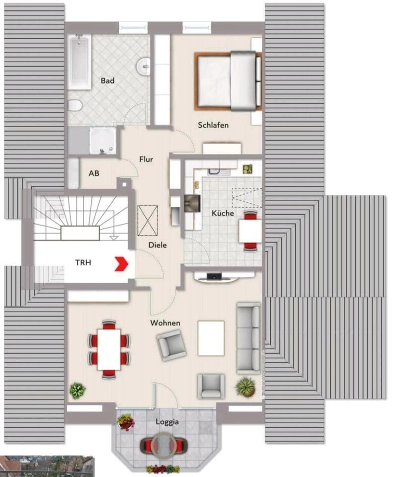 2-Zimmer Wohnung mit Balkon und Garage im Zentrum von Rietberg