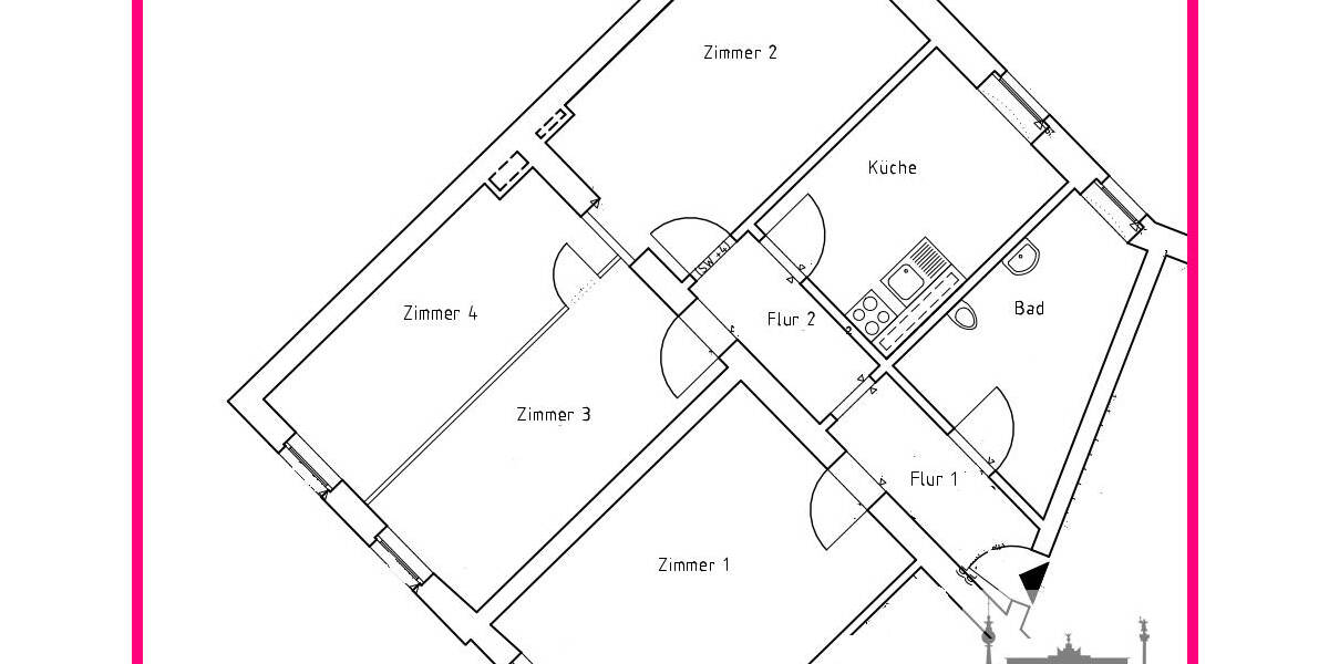 Etagenwohnung Oranienburg - 4 Zimmer, 90 m&sup2;, 999&euro; | Angebot:26661998