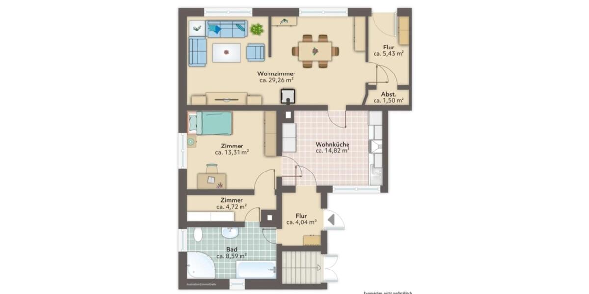 Erdgeschoßwohnung Lübtheen - 2 Zimmer, 75 m&sup2;, 325&euro; | Angebot:25723473