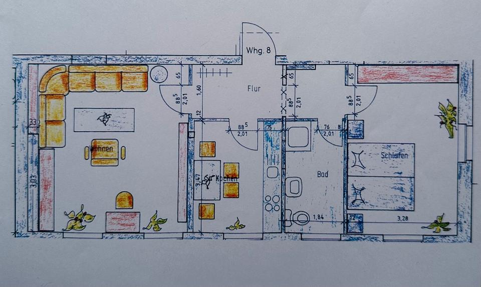 Etagenwohnung Krackow - 2 Zimmer, 65 m&sup2;, 660&euro; | Angebot:25639933