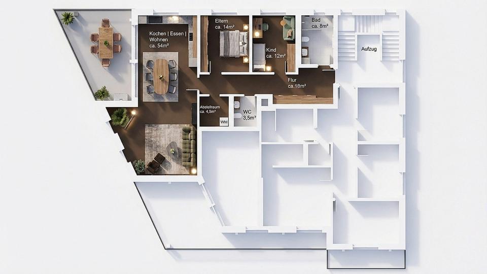 Dachgeschoßwohnung Babenhausen - 3 Zimmer, 125 m&sup2;, 1.750&euro; | Angebot:26232828