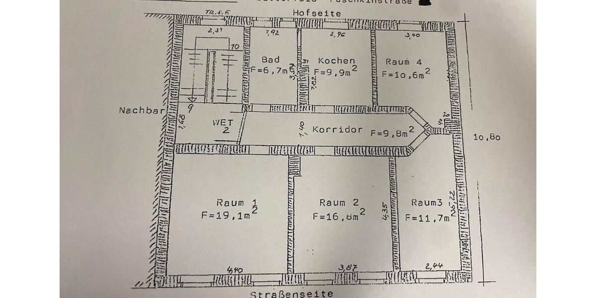 Etagenwohnung Bitterfeld-Wolfen Bitterfeld - 4 Zimmer, 85 m&sup2;, 592&euro; | Angebot:25924774