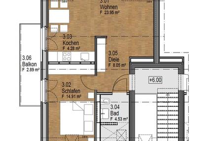 Wohnung Münster Mitte-Süd - 2 Zimmer, 59 m&sup2;, 1.290&euro; | Angebot:24901791