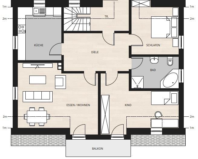 Dachgeschoßwohnung Amberg - 3 Zimmer, 138 m&sup2;, 1.400&euro; | Angebot:24619177