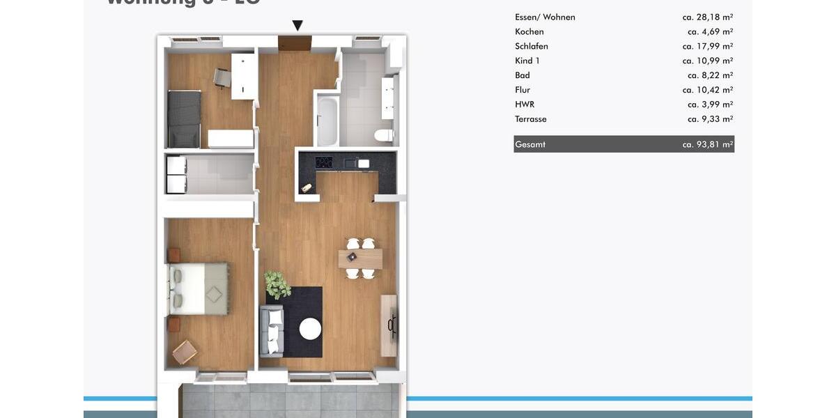 Wohnung 3, sehr modern, luxuriös Erstbezug Neubau 3 zimmer