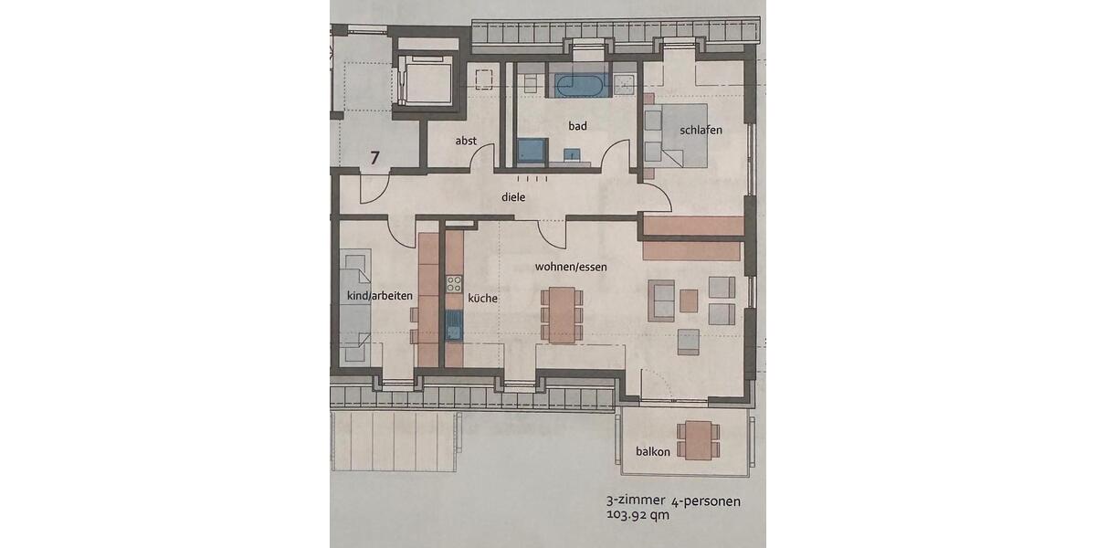 Etagenwohnung Ellingen - 3 Zimmer, 104 m&sup2;, 1.200&euro; | Angebot:25933632