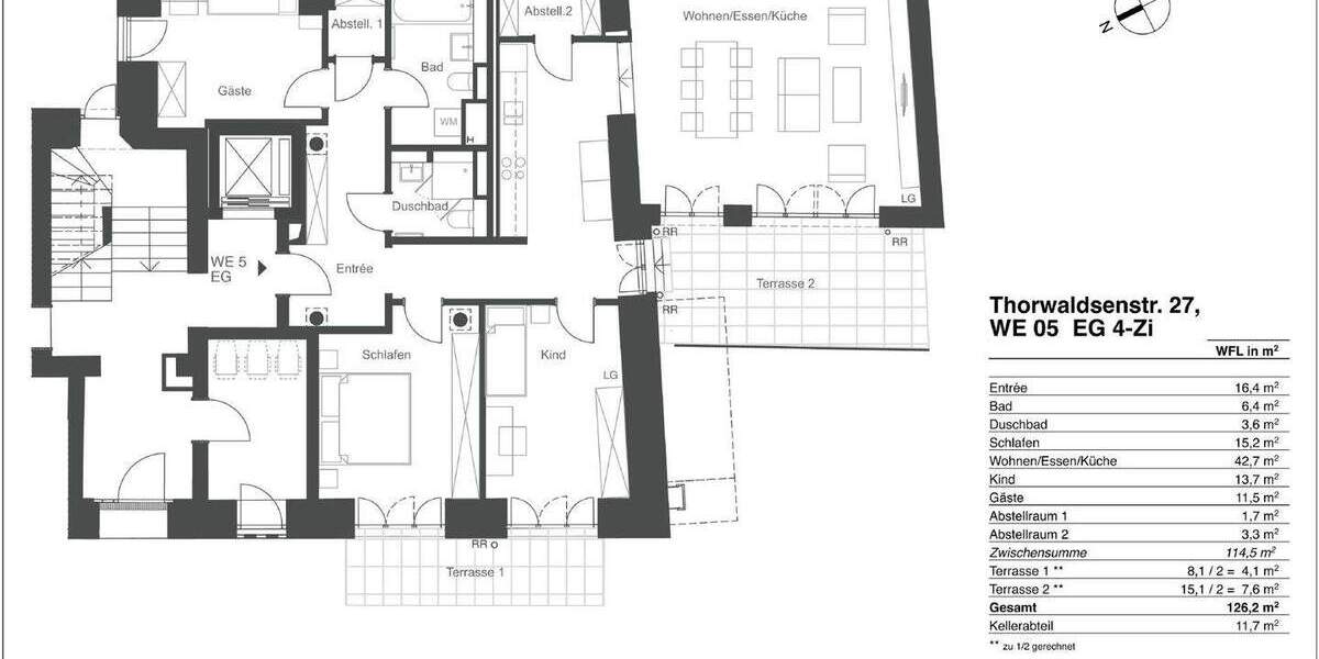 Etagenwohnung München Neuhausen-Nymphenburg - 4 Zimmer, 126 m&sup2;, 3.450&euro; | Angebot:24760883