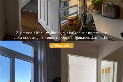 UNTERMIETE: 2-Zimmer-Altbau Wohnung mit Balkon