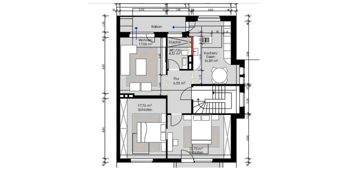 Etagenwohnung Köln Mülheim - 3 Zimmer, 88 m&sup2;, 2.000&euro; | Angebot:26701770