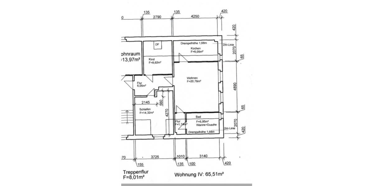 Dachgeschoßwohnung Mirow - 3 Zimmer, 65 m&sup2;, 620&euro; | Angebot:24522119