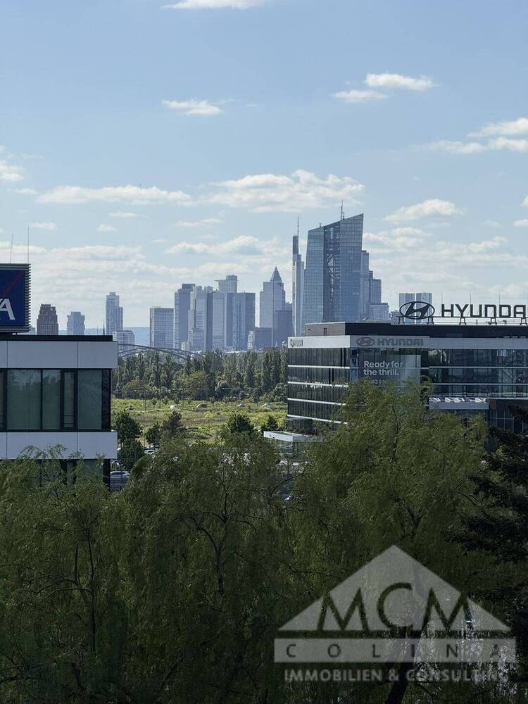 Helle und gut geschnittene Wohnung mit Blick auf die Frankfurter Skyline