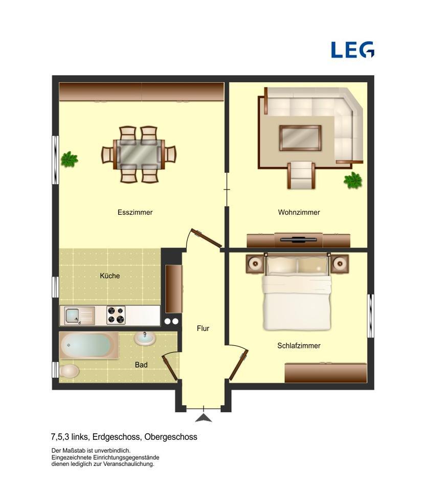 2-Zimmer-Wohnung in Hamm Herringen zimmer