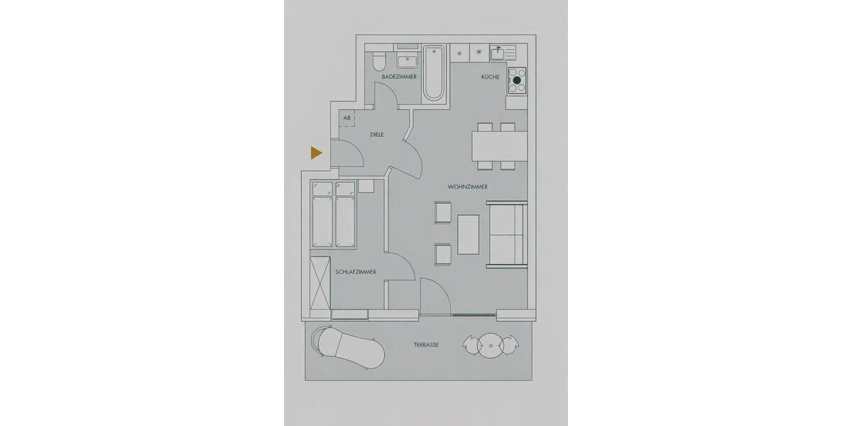 Erdgeschoßwohnung Schönefeld - 2 Zimmer, 43 m&sup2;, 850&euro; | Angebot:24979370