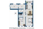 Etagenwohnung Magdeburg - 3 Zimmer, 82 m&sup2;, 639&euro; | Angebot:25144782