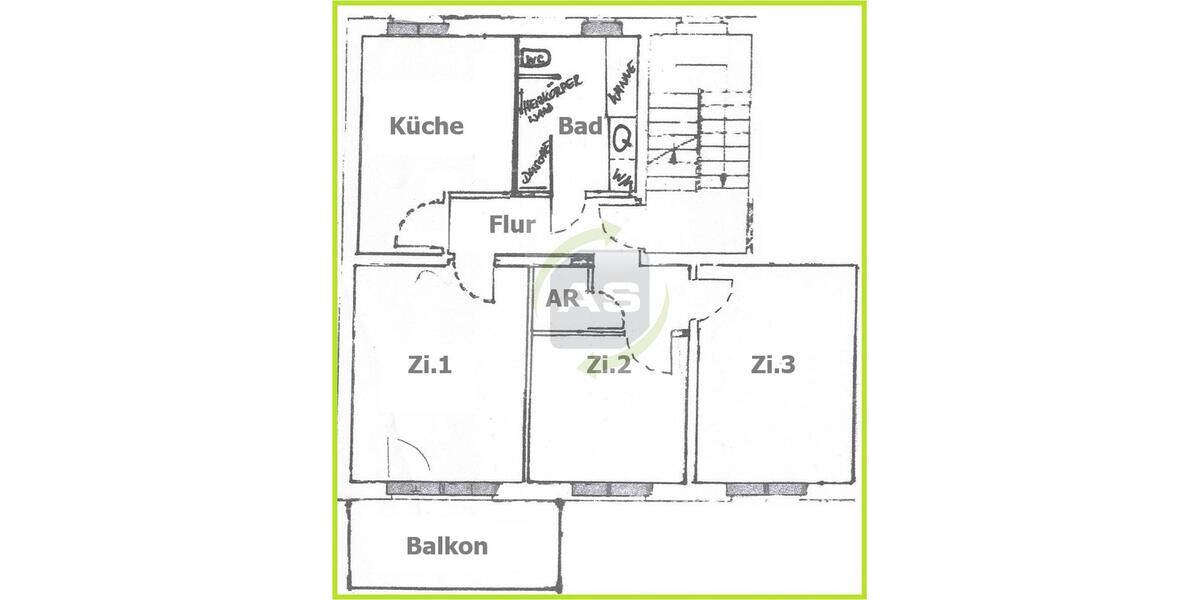 Etagenwohnung Meerane - 3 Zimmer, 82 m&sup2;, 610&euro; | Angebot:26247909