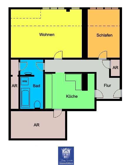 Dachgeschoßwohnung Bautzen - 2 Zimmer, 68 m&sup2;, 408&euro; | Angebot:24984476