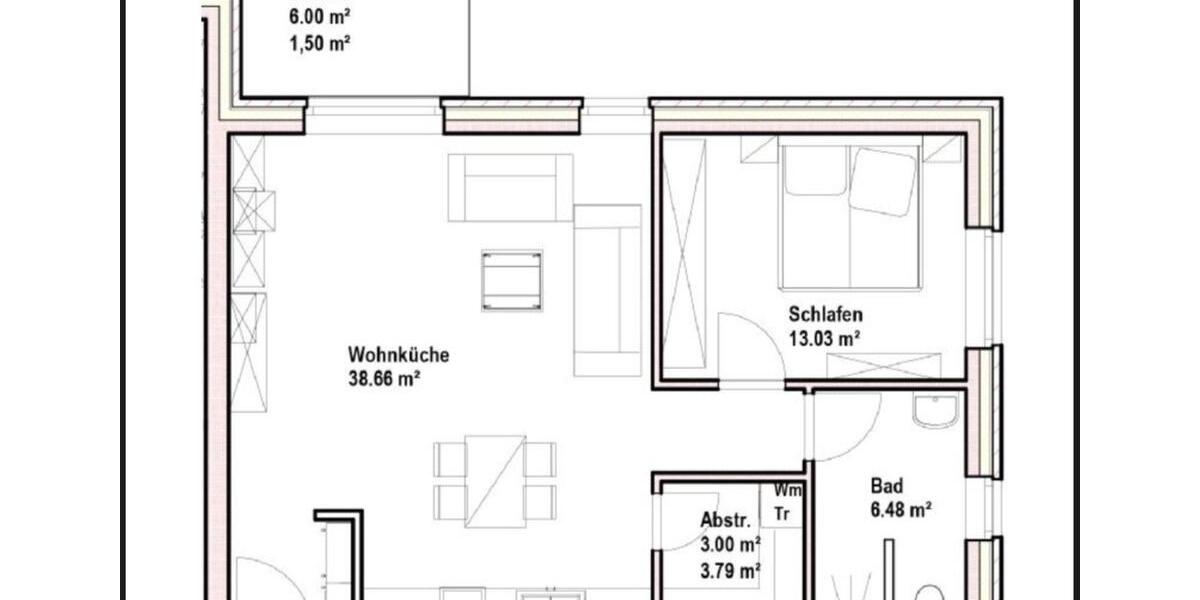 Etagenwohnung Cappeln (Oldenburg) - 2 Zimmer, 63 m&sup2;, 435&euro; | Angebot:25617232