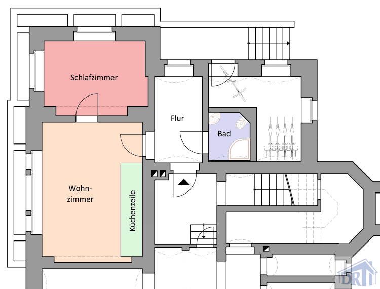Etagenwohnung Zittau - 2 Zimmer, 45 m&sup2;, 276&euro; | Angebot:26487705